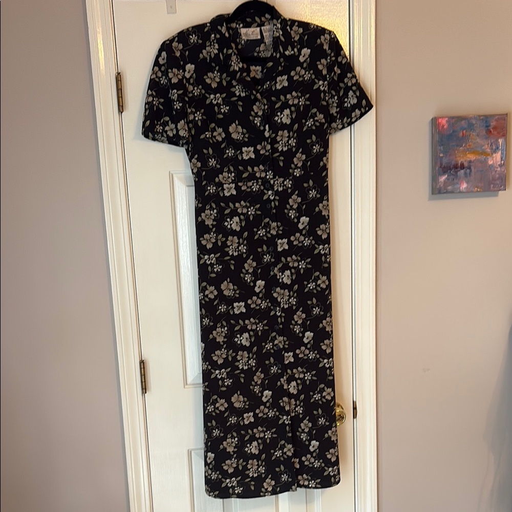 Kathie Lee Maxi Floral Shirt dress